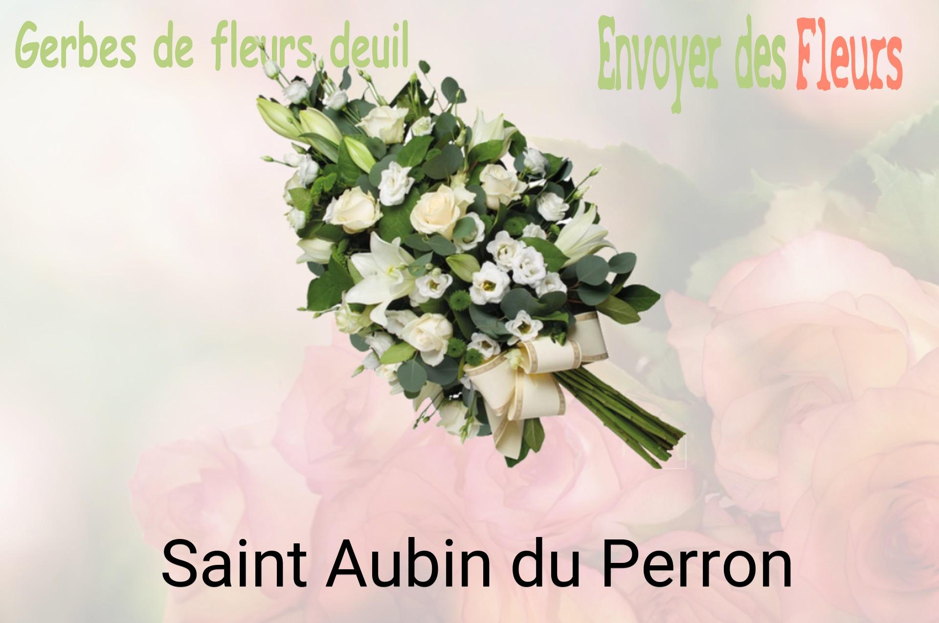 Gerbe de fleurs de deuil livrée à Saint-Aubin-du-Perron